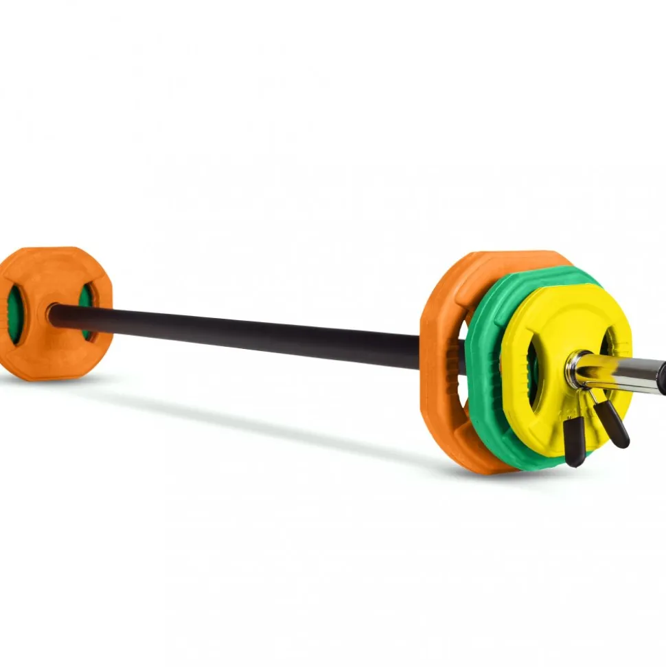 Aerobic Pump skivstång | Set med 20kg vikter | För hemmaträning