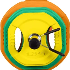 Aerobic Pump skivstång | Set med 20kg vikter | För hemmaträning