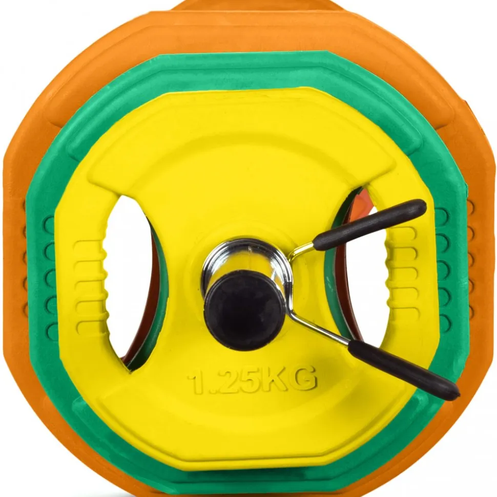 Aerobic Pump skivstång | Set med 20kg vikter | För hemmaträning