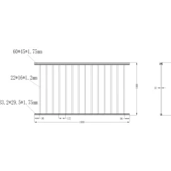 Altanstaket 180x100 cm | Pulverlackerad och robust design | Passar till Aurelius/Linius