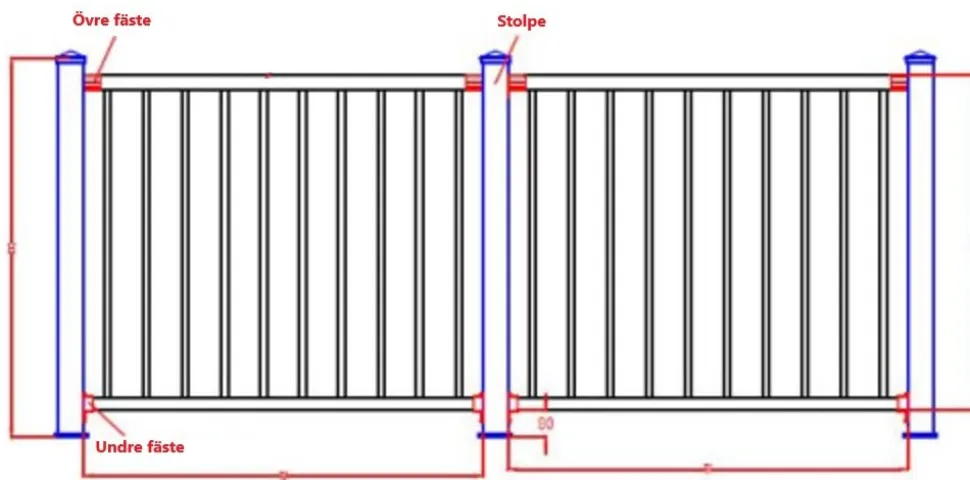 Altanstaket 100x100 cm | Pulverlackerad och robust design | Passar till Aurelius/Linius