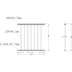 Altanstaket 100x100 cm | Pulverlackerad och robust design | Passar till Aurelius/Linius
