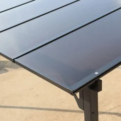 Altantak 5,5×3 m | Stål/aluminium med polykarbonat | Grå