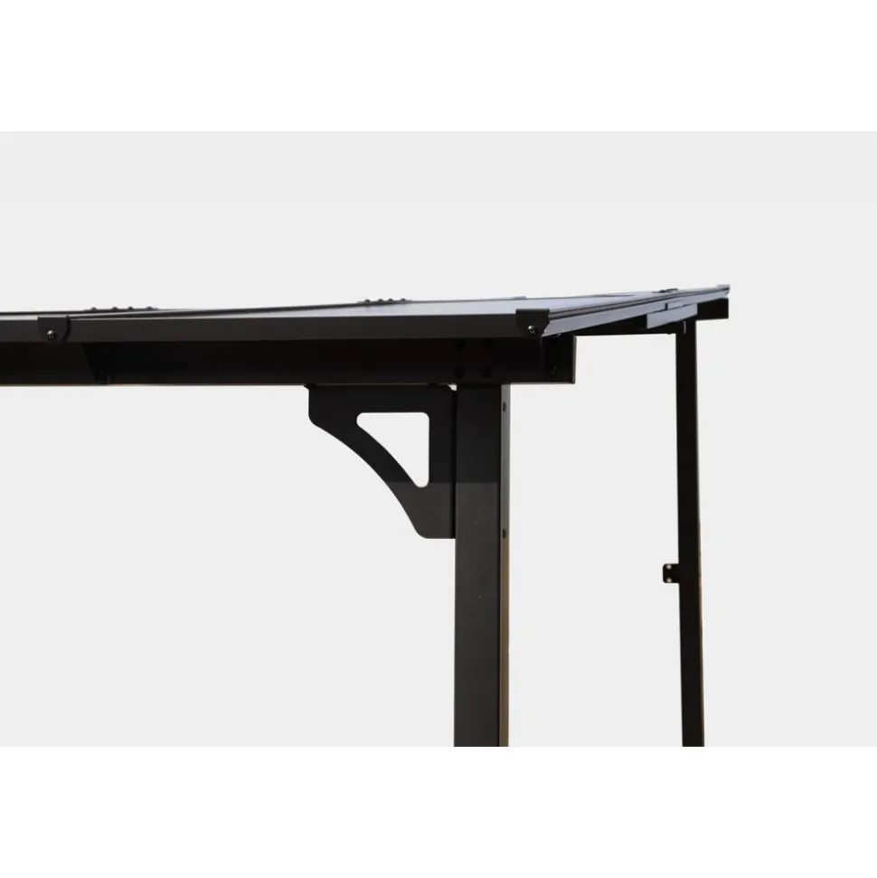 Altantak 4×3 m | Stål och aluminium konstruktion med polykarbonat | Grå