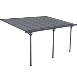 Altantak 4,3x3 m | Kanalplast / Aluminium | Extra hög | Grå
