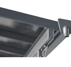 Altantak 4,3x3 m | Kanalplast / Aluminium | Extra hög | Grå