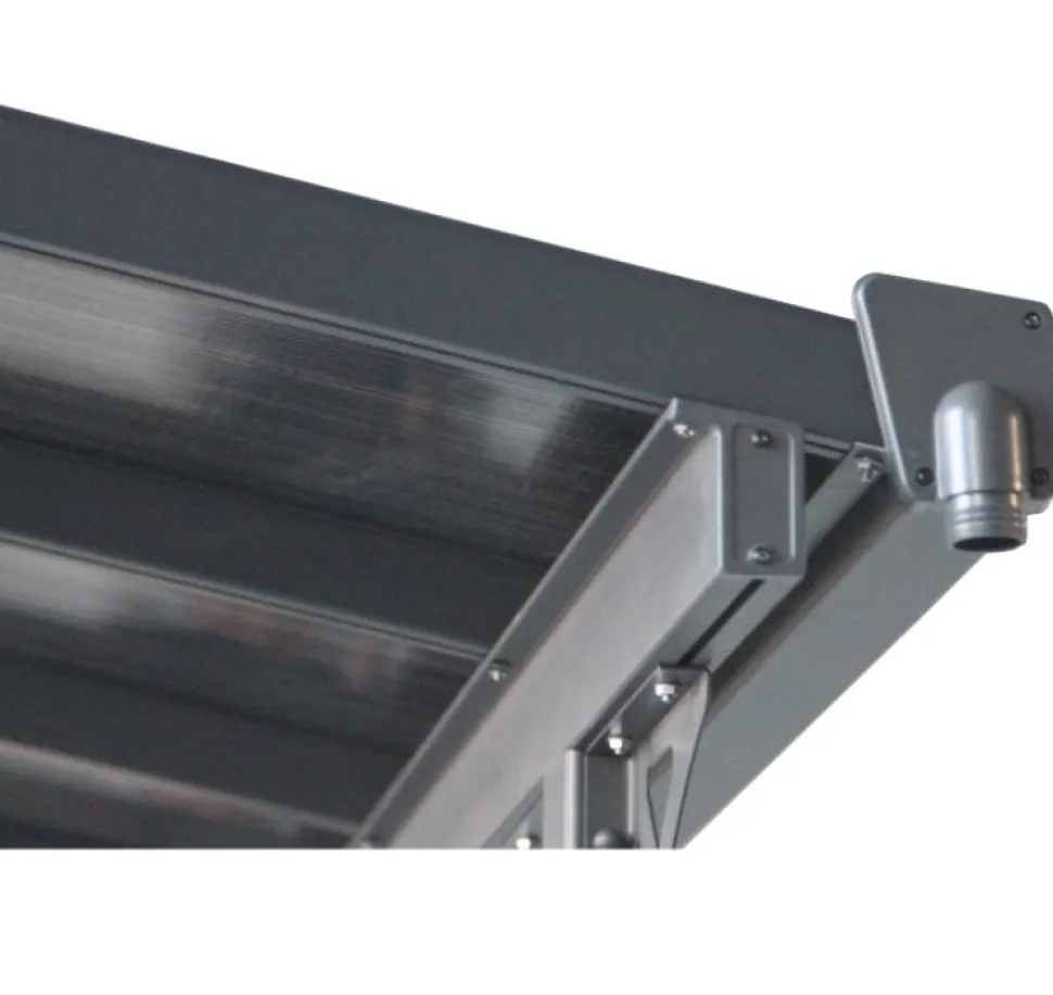 Altantak 4,3x3 m | Kanalplast / Aluminium | Extra hög | Grå