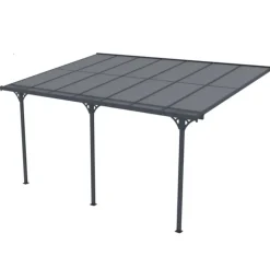 Altantak 4,3x3 m | Kanalplast / Aluminium | Extra hög | Grå