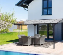 Altantak 4,3x3 m | Kanalplast / Aluminium | Extra hög | Grå