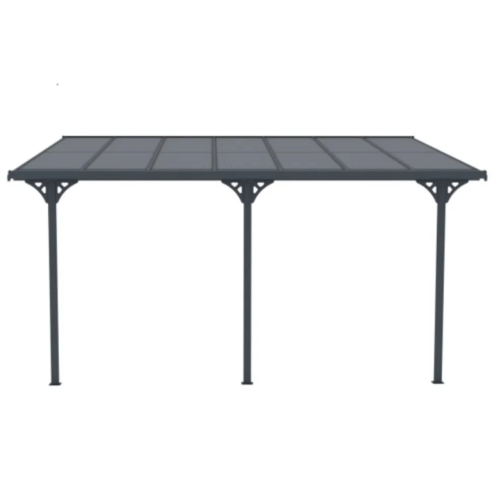 Altantak 4,3x3 m | Kanalplast / Aluminium | Extra hög | Grå
