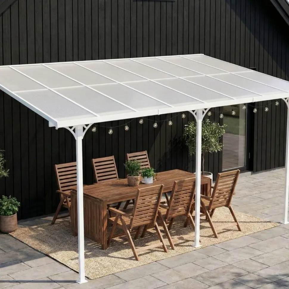 Altantak 5x3 m | Kanalplast / Aluminium| Robust design | Vit