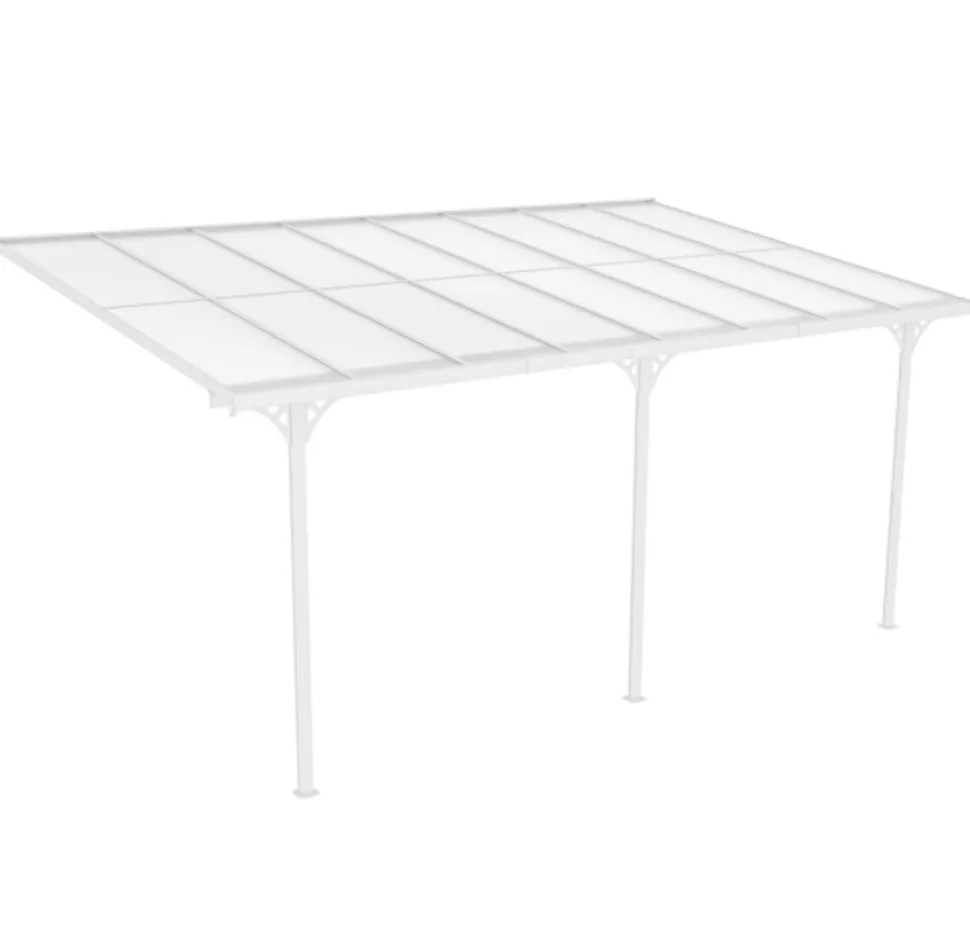 Altantak 5x3 m | Kanalplast / Aluminium| Robust design | Vit