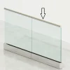 Aluminiumräcke för stolpfritt glasräcke | 51 mm Rund Tub | Passar till modellen Julius