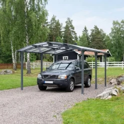 Arcadia carport 15,5 m²  Polykarbonat 6 mm | Vind 120 km/h | Snölast 150 kg/m² | Aluminium & stål