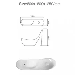 Badkar damsko 180cm | Exklusiv design | Helgjutet