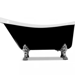 Badkar med tassar 153cm | Fristående | Lyxig design | Svart