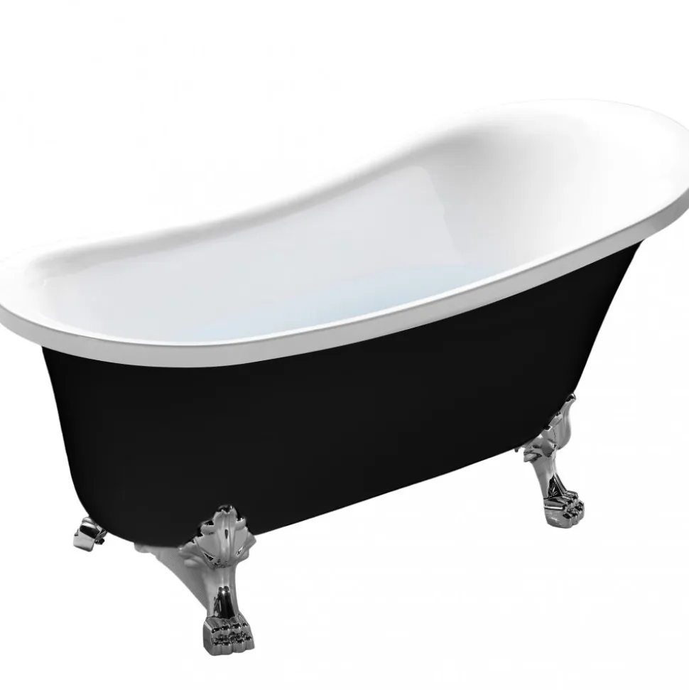 Badkar med tassar 153cm | Fristående | Lyxig design | Svart