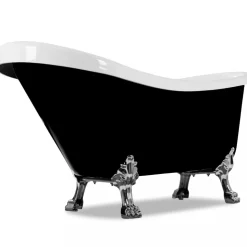 Badkar med tassar 153cm | Fristående | Lyxig design | Svart