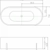 Badkar | 170x75 cm | Svarta fötter | Modern design
