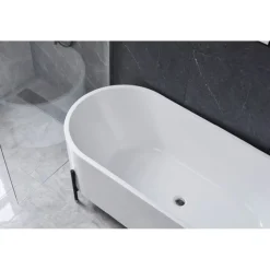 Badkar | 170x75 cm | Svarta fötter | Modern design