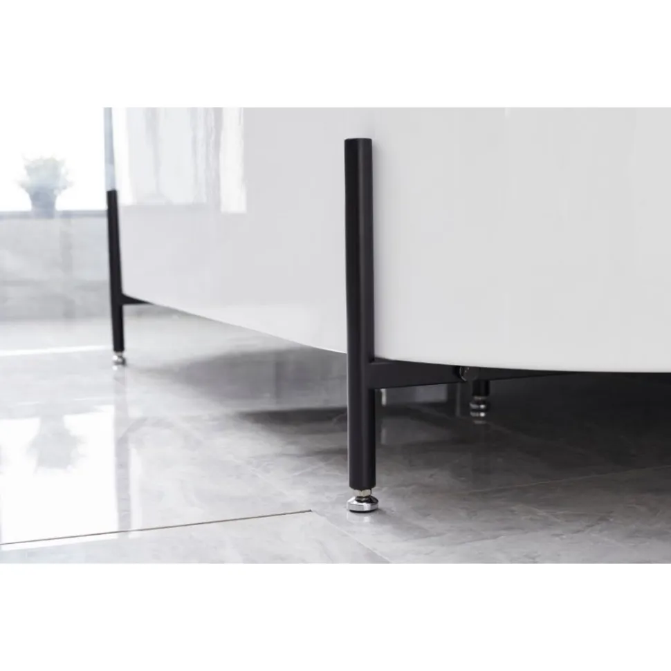 Badkar | 170x75 cm | Svarta fötter | Modern design