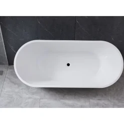 Badkar | 170x75 cm | Svarta fötter | Modern design