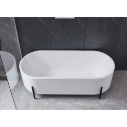 Badkar | 170x75 cm | Svarta fötter | Modern design