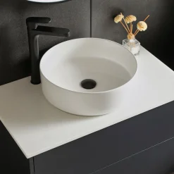 Badrumsmöbel 80cm | Kommod & LED-spegel med dimmer | Virga
