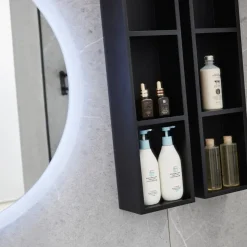 Badrumspaket 150cm | Marmorerad bänkskiva | LED-spegel