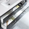 Badrumspaket | Kommod 120cm | Högskåp & LED-spegel | Svart