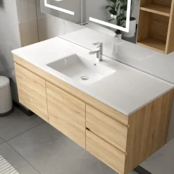 Badrumspaket | Kommod 100cm | LED-spegelskåp | Venedig