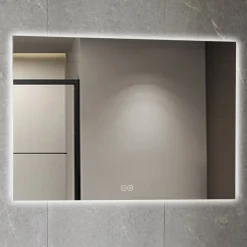 Badrumsspegel | LED-belysning | Anti-fog & touch-styrning | Rektangulär