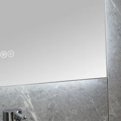 Badrumsspegel | LED-belysning | Anti-fog & touch-styrning | Rektangulär