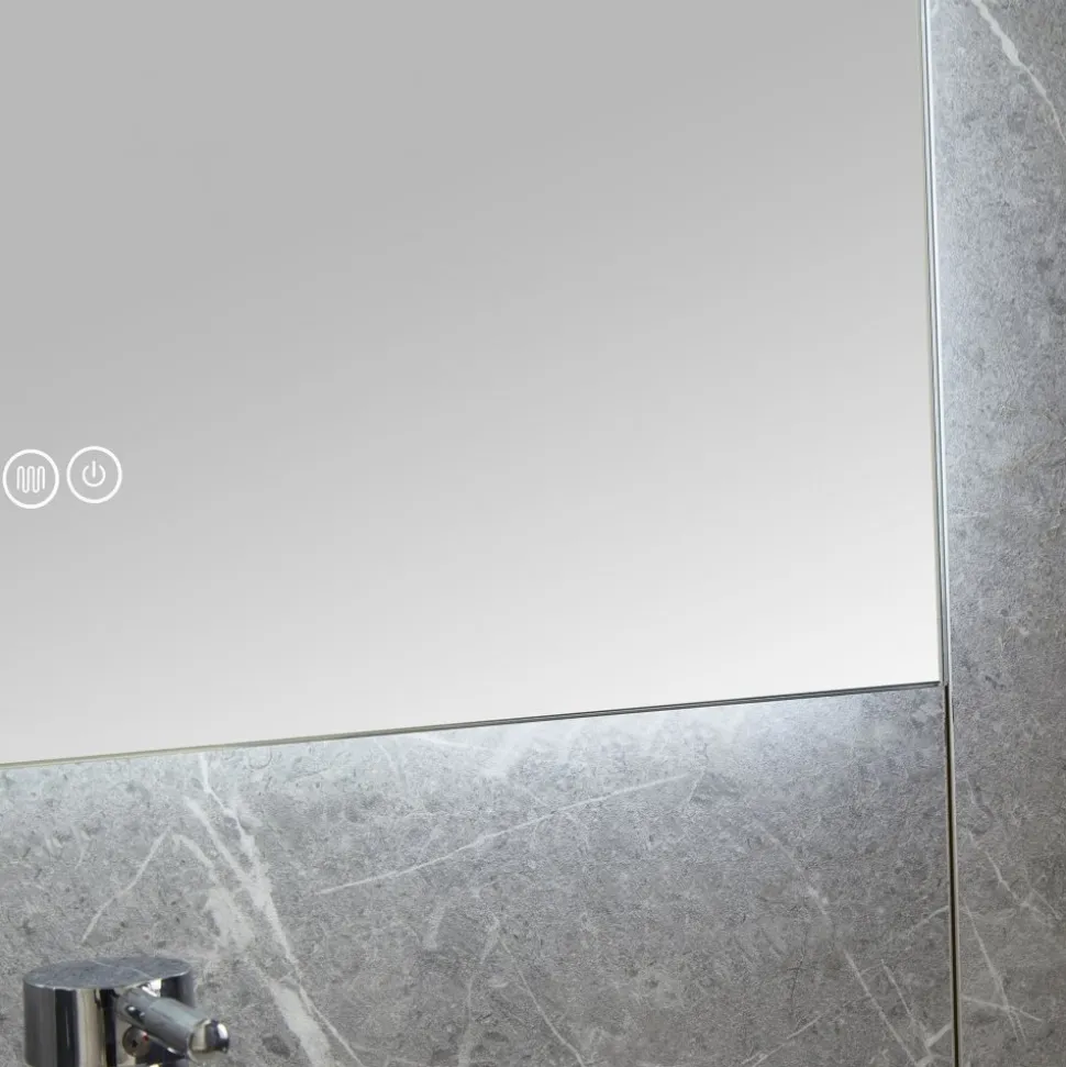 Badrumsspegel | LED-belysning | Anti-fog & touch-styrning | Rektangulär
