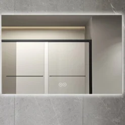 Badrumsspegel | LED-belysning | Anti-fog & touch-styrning | Rektangulär