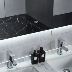 Badrumsspegel | LED-belysning och touch-styrd dimmer