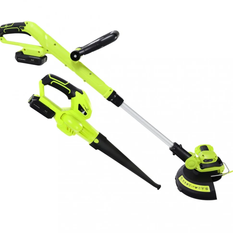 Batteridriven grästrimmer & lövblås 20V | Med batteri och laddare