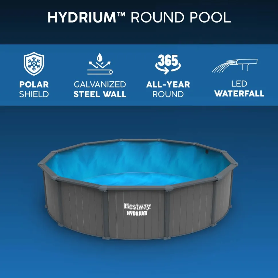 Bestway Hydrium pool ovan mark Ø7,32 m 132 cm djup | Stålpool (561RP)