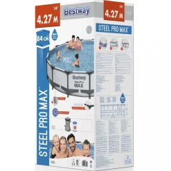 Bestway pool ovan mark Ø4,3m - 84cm djup | Steel Pro MAX (56595)