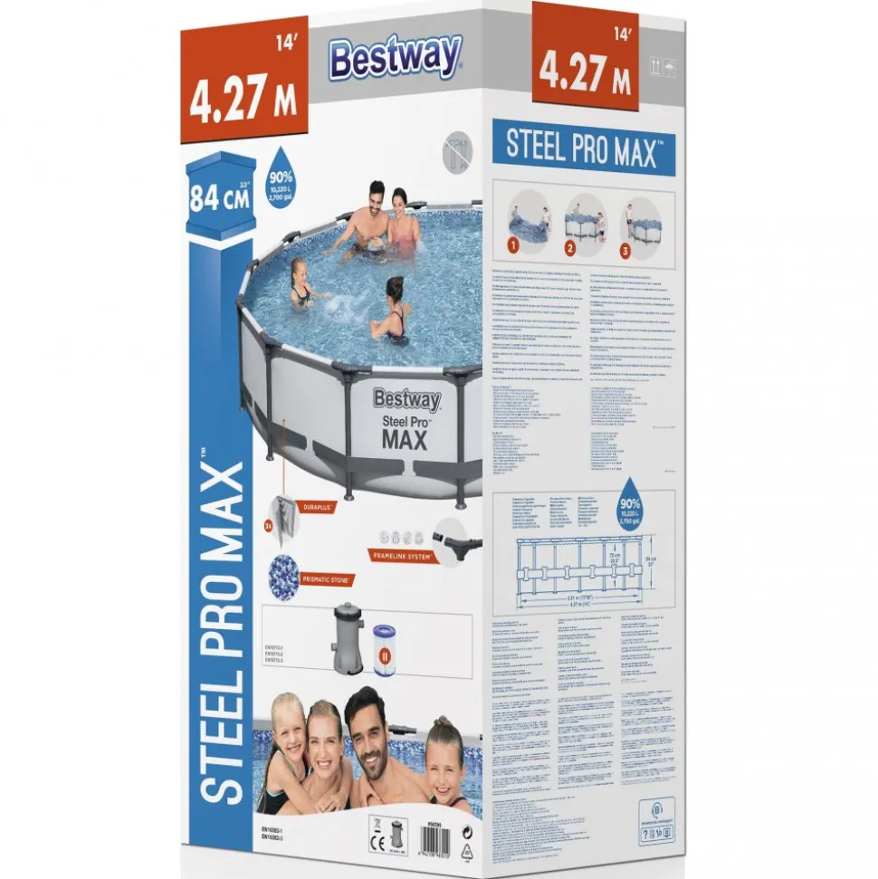 Bestway pool ovan mark Ø4,3m - 84cm djup | Steel Pro MAX (56595)