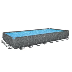 Bestway pool ovan mark 9,56x4,88m 132cm djup | APX 365 Rektangulär Stålpool (561KJ)