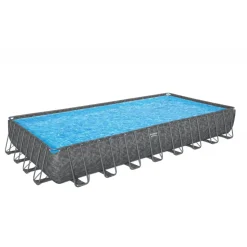 Bestway pool ovan mark 9,56x4,88m  132cm djup | APX 365 Rektangulär Stålpool (561KJ)