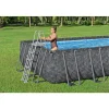 Bestway pool ovan mark 7,32 x 3,66 m  132 cm djup | APX 365 Rektangulär Stålpool Set (561KG)