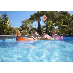 Bestway pool ovan mark 7,32 x 3,66 m  132 cm djup | APX 365 Rektangulär Stålpool Set (561KG)
