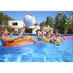 Bestway pool ovan mark 7,32 x 3,66 m  132 cm djup | APX 365 Rektangulär Stålpool Set (561KG)