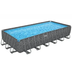 Bestway pool ovan mark 7,32 x 3,66 m  132 cm djup | APX 365 Rektangulär Stålpool Set (561KG)