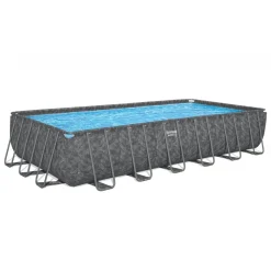 Bestway pool ovan mark 7,32 x 3,66 m  132 cm djup | APX 365 Rektangulär Stålpool Set (561KG)