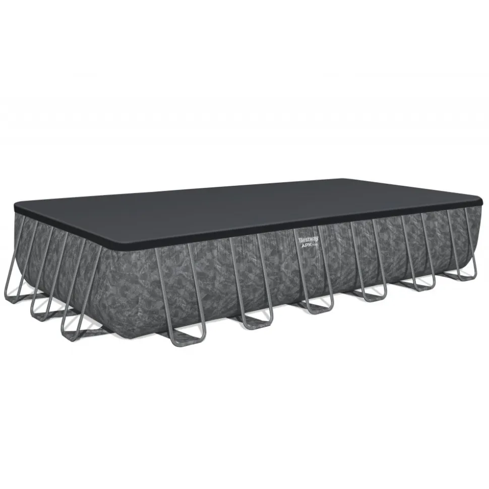 Bestway pool ovan mark 7,3x3,7m - 132cm djup | Power Steel APX 365 (561KG)