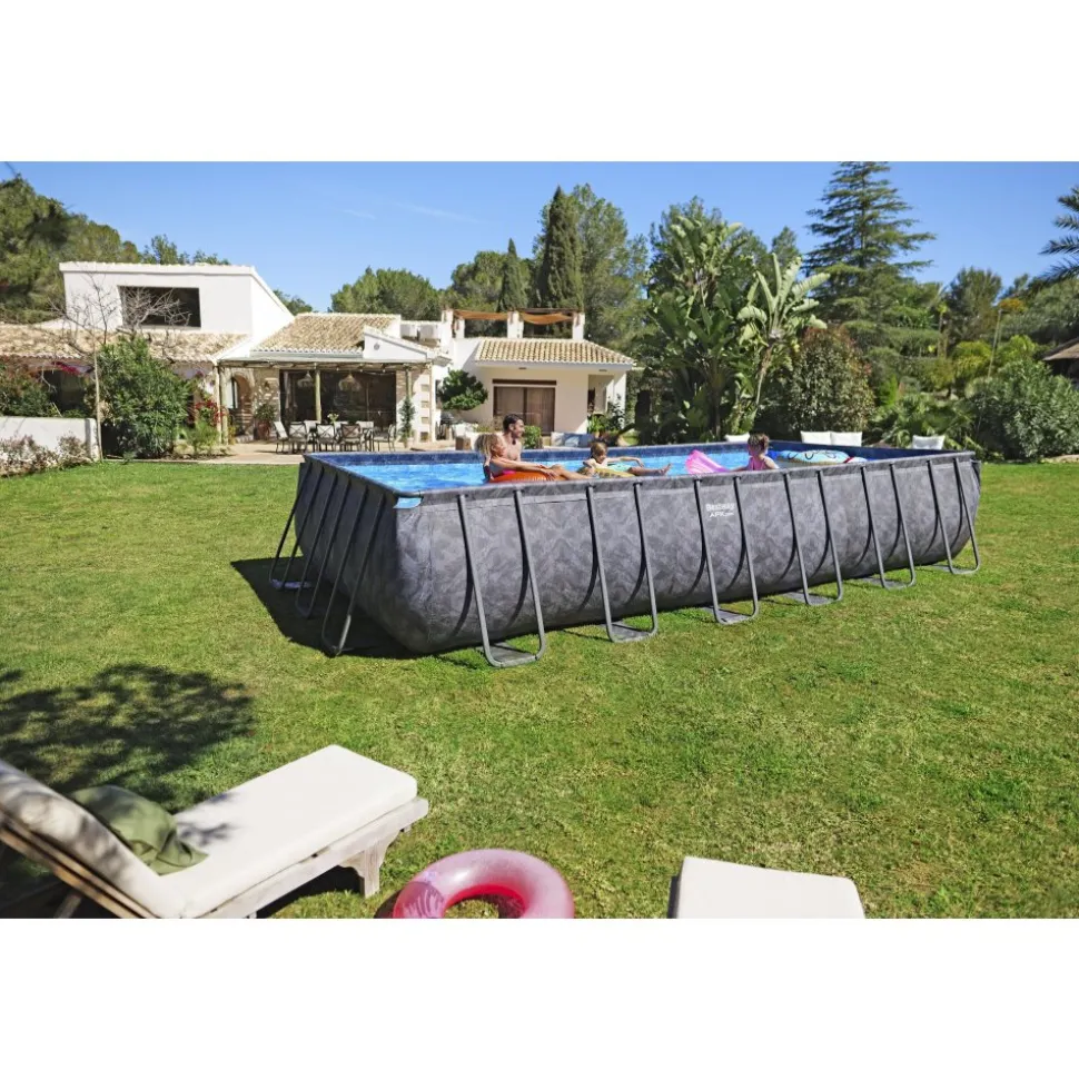 Bestway pool ovan mark 7,3x3,7m - 132cm djup | Power Steel APX 365 (561KG)