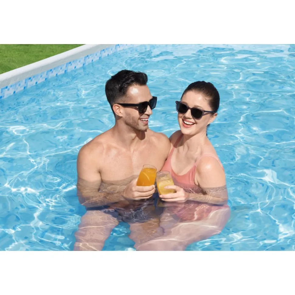 Bestway pool ovan mark 4,88x3,05m - 1m djup | Power Steel Oval (56448)